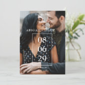 メキシコの花の写真 保存日付 招待状 (スタンド正面)