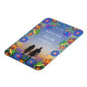 メキシコの花は日を保存 マグネット (左側)