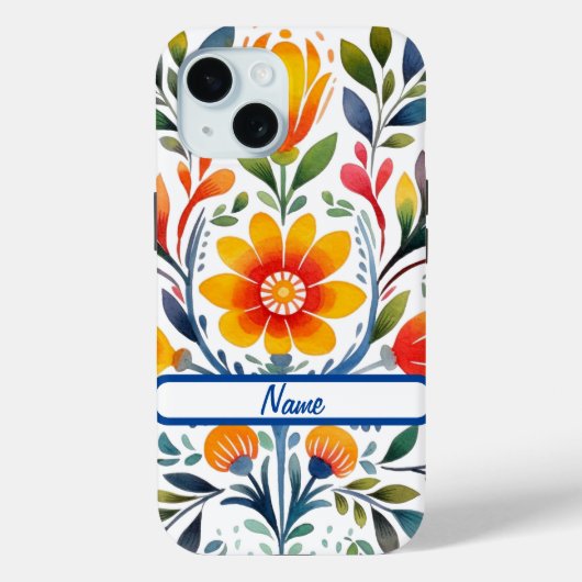 メキシコの花デザインタフケースメイト Case-Mate iPhoneケース (裏面)