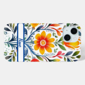 メキシコの花デザイン懸命 Case-Mate iPhoneケース (裏面 (横))
