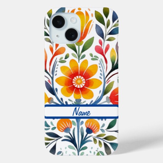 メキシコの花デザイン Case-Mate iPhoneケース (裏面)