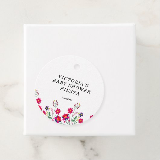 メキシコの花ベビーシャワーフェスタ フェイバータグ (インサイチュ)
