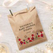 メキシコの花ベビーシャワーフェスタ フェイバーバッグ (クリップ留めされた状態)