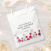 メキシコの花ベビーシャワーフェスタ フェイバーバッグ (クリップ留めされた状態)