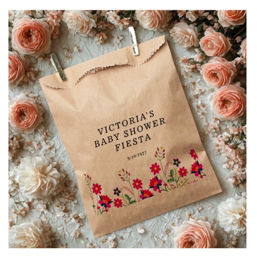 メキシコの花ベビーシャワーフェスタ フェイバーバッグ