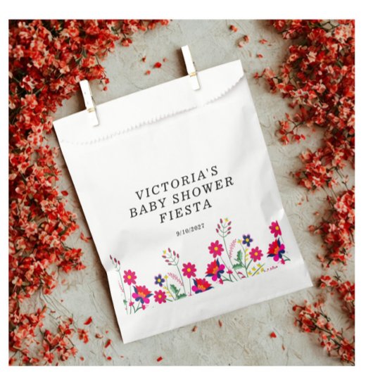 メキシコの花ベビーシャワーフェスタ フェイバーバッグ