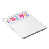 メキシコの花刺パーソナライズされた刺ノートパッド ノートパッド (アングル)