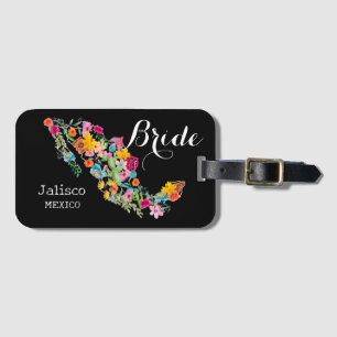 メキシコの花嫁 フローラル デスティネーション ウェディング ラゲッジタグ