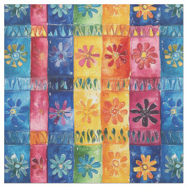 メキシコの花柄 – 継ぎ目なしパペルピカド ファブリック