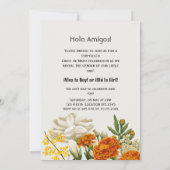  メキシコの花 シンコ デ マヨ 性別発表  招待状 (裏面)