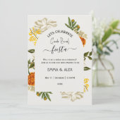 メキシコの花Cinco De Mayo Gender Reveal 招待状 (スタンド正面)