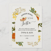 メキシコの花Cinco De Mayo Gender Reveal 招待状 (正面/裏面)