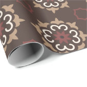 メキシコの茶色のピンク色のパタミニマルーン ラッピングペーパー (ロールコーナー)