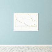 メキシコの虚偽位置地図 キャンバスプリント (インサイチュ (ウッドフロア))