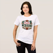 メキシコの誇りデザイン、ヒスパニック系アメリカ人の文化遺産月間 トライブレンドTシャツ (正面全面)