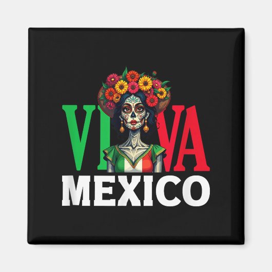 メキシコの誇りフラグ メキシコのルーツ 伝統 マグネット (正面)