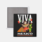 メキシコの誇り フラグ メキシコのルーツ 遺産 メキシコ マグネット (正面/裏面)