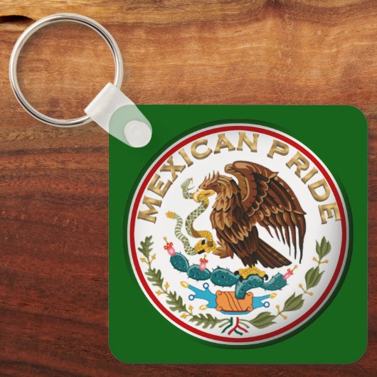 メキシコの誇り (メキシコ国旗の鷲) キーホルダー (正面)