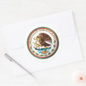 メキシコの誇り (メキシコ国旗の鷲) ラウンドシール (封筒)