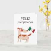 メキシコの誕生日カード – feliz cumpleanos カード (黄色い花)