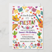 メキシコの誕生日パーティフェスタノシエスタ 招待状 (正面)
