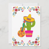 メキシコの誕生日パーティフェスタノシエスタ 招待状 (裏面)