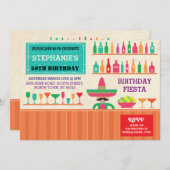 メキシコの誕生日パーティーの招待状 招待状 (正面/裏面)