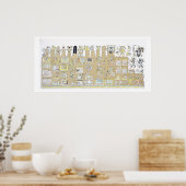 メキシコの象形文字、'Vues des Cordillieres ポスター (キッチン)