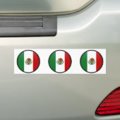 メキシコの質の旗の円 バンパーステッカー (車上)