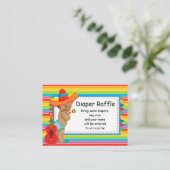 メキシコの赤ちゃんシャワーおむつラッフルインサート エンクロージャーカード (スタンド正面)