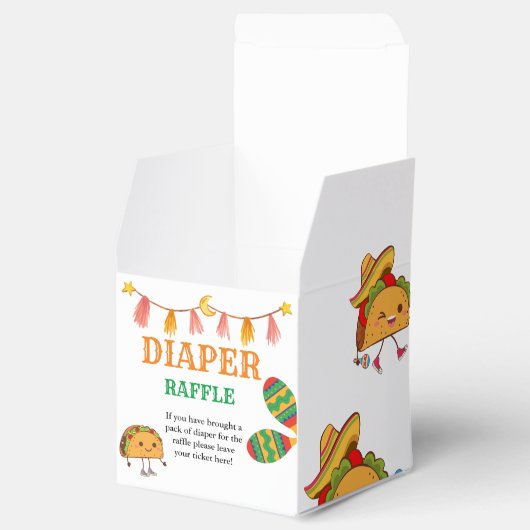 メキシコの赤ちゃんシャワーおむつラッフルボックスのタコ フェイバーボックス (オープン)