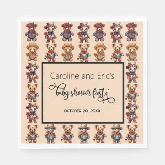 メキシコの赤ちゃんシャワーの日 スタンダードランチョンナプキン (正面)