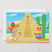 メキシコの赤ちゃんシャワー招待状とヴィンテージベビー 招待状 (正面)
