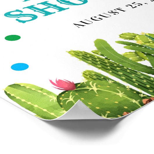 メキシコの赤ちゃんシャワー歓迎サインベビー ポスター (角)