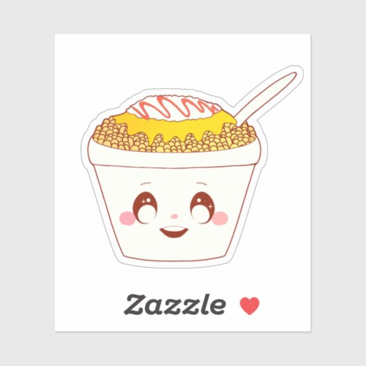 メキシコの通りはカップのトウモロコシを食べる シール (シート)