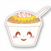 メキシコの通りはカップのトウモロコシを食べる シール (正面)