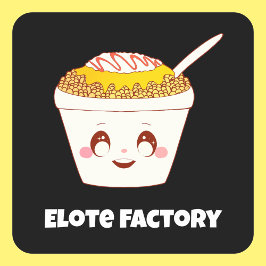 メキシコの通りはカップのトウモロコシを食べる スクエアシール