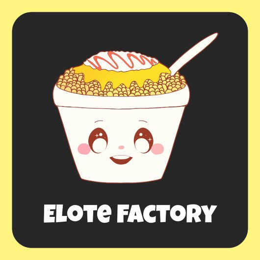 メキシコの通りはカップのトウモロコシを食べる スクエアシール