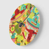 メキシコの通りパーティーウォール時計 ラージ壁時計 (傾斜)