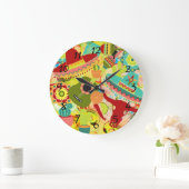 メキシコの通りパーティーウォール時計 ラージ壁時計 (ホーム)