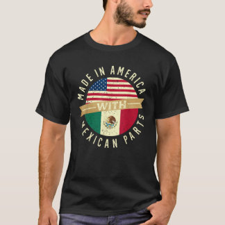 メキシコの部品でアメリカで作られるアメリカ合衆国メキシコ国旗 Tシャツ