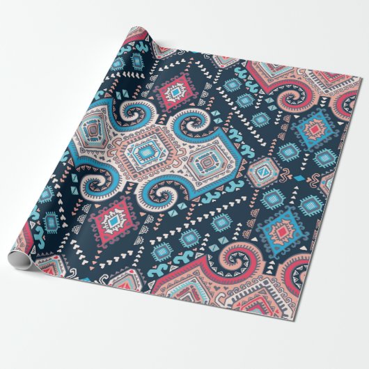 メキシコの部族ヴィンテージの継ぎ目のないパターン ラッピングペーパー (アンロールド)