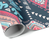 メキシコの部族ヴィンテージの継ぎ目のないパターン ラッピングペーパー (ロールコーナー)