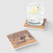 メキシコの闘牛場(Frederic Remington著) ストーンコースター (横)