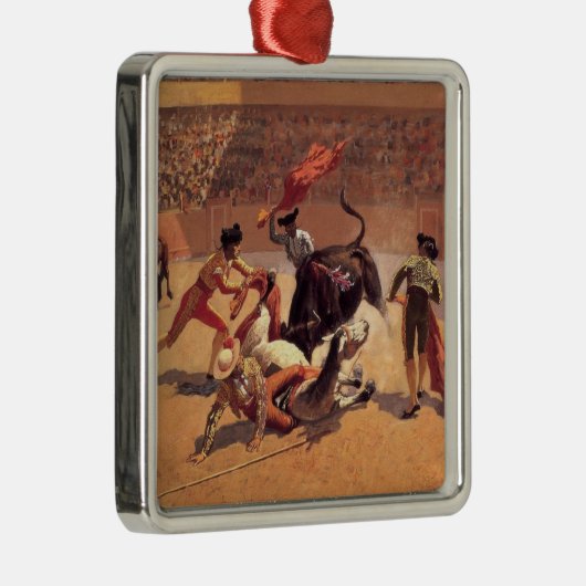 メキシコの闘牛場(Frederic Remington著) メタルオーナメント (右)