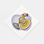 メキシコの雄鶏のおもちゃ スタンダードランチョンナプキン (角)