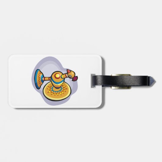 メキシコの雄鶏のおもちゃ ラゲッジタグ (裏面横)