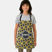 メキシコの青い黄色のパタミニマルーン エプロン (インサイチュ)