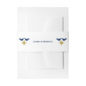 メキシコの青と黄金の愛の結婚鳥 招待状ベリーバンド (正面例)