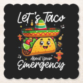 メキシコの食べ物を好きな人にタコしよう ペーパーコースター (正面)